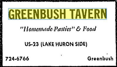 Greenbush Tavern - May 1974 Ad
